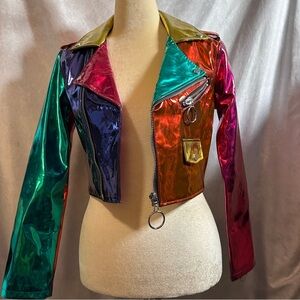 Dolls Kill Jackets & Coats Club Exx Dolls Kill Rainbow Runner